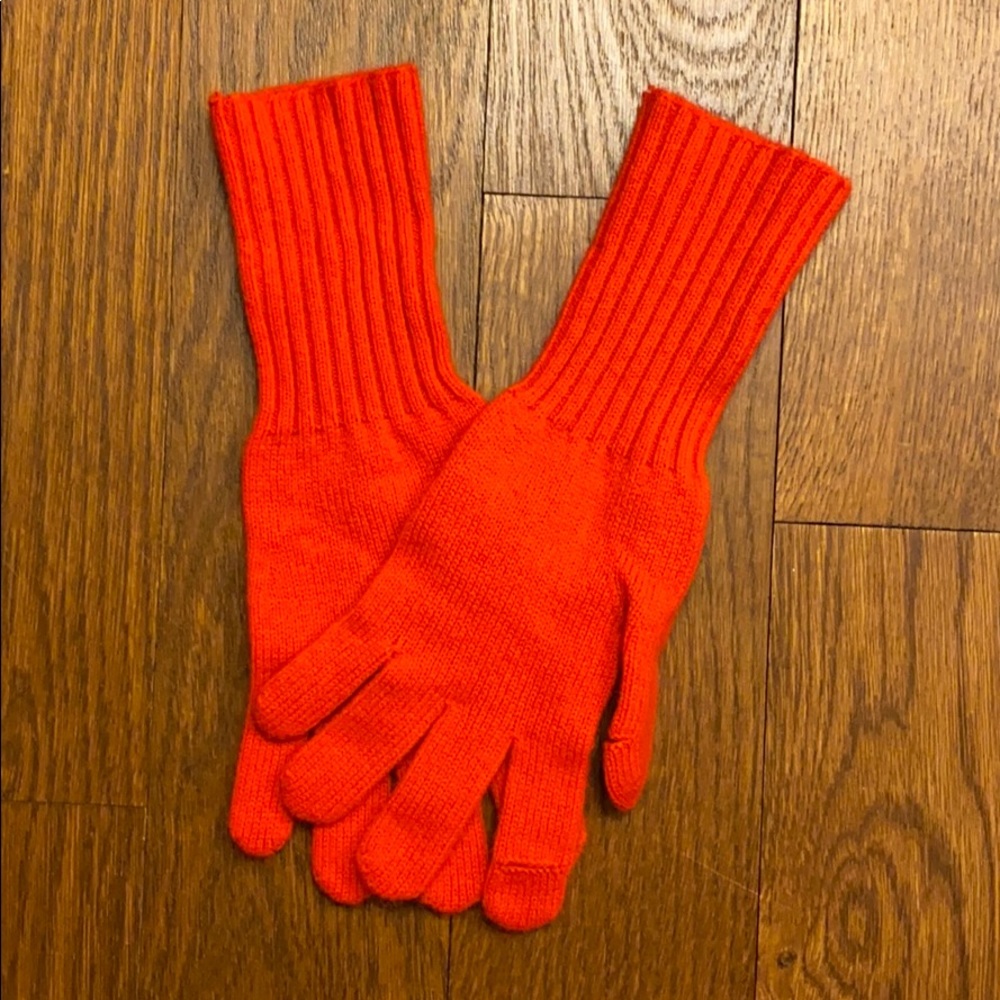 J. Crew Cashmere Gloves—Red
